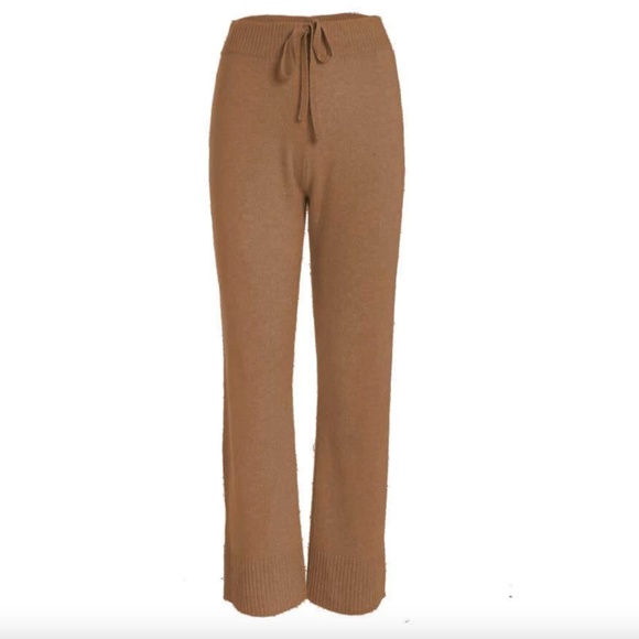 HIGH RIBBED CUFF CASHMERE PANT FROM MINNIE ROSE